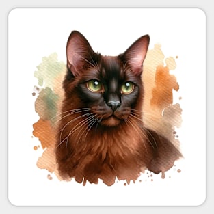 Havana - Watercolor Cat Sticker